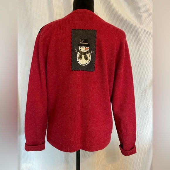 Croft & Barrow Multicolored Zipper Holiday Christmas Long Sleeve Sweater Size M - Picture 3 of 5